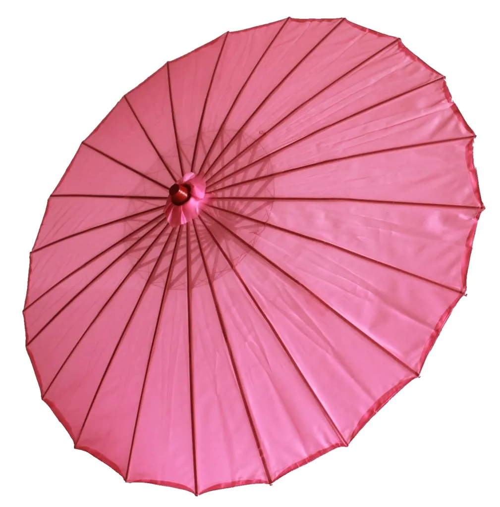 Sonnenschirm 104 Deko Schirm Kunstfaser pink Bambus Holz Bali Ø 84cm Asia